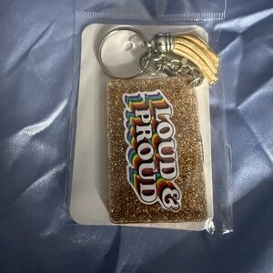 Loud & Proud Glitter Keychain